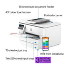HP OfficeJet Pro 9730e Wide Format Wireless All-in-One Colour Inkjet Printer with Bonus 3 months Instant Ink with HP+-Upgraded Features: Fast colour printing, copy, fax, auto 2-sided printing, auto document feeder, and two 250-sheet input trays