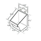 Azar Displays Small Display Bucket with C-Channel, 7" x 5" x 6", 4 Pack (556127)-Bucket comes with two U-hooks for easy attachment to Azar's line of pegboard and slatwall displays or on your current display system