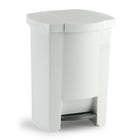 Mistral Step-On Garbage Can - 19 Litre - White-Step Cans