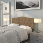 Flash Furniture Cambridge Tufted Upholstered Full Size Headboard - Dark Brown Fabric-Headboard Size: 56.75''W x 3''D x 24''H