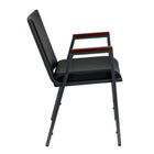 Flash Furniture HERCULES Series Heavy Duty Black Vinyl Stack Chair with Arms-Contemporary Style