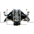 Designart Stare of the Bull Canvas Art Print, 5 Panels, (PT2309-373)-Print