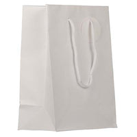 JAM Paper Gift Bags with Rope Handles - Medium - 8" x 10" x 4" - White Matte - 100 Pack-Color: White Matte