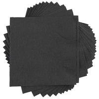 JAM Paper Beverage Napkins - Small - 5" x 5" - Black - 600 Pack (5255620715b)-Black paper cocktail napkins