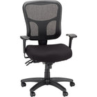 Tempur-Pedic - Fauteuil en maille à dossier mi-hauteur, noir-Dossier en mailles aérées avec support lombaire intégré