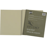 Hilroy Scrapbook with Oversized Coil Binding, 12" x 10", 30 Sheets, Manilla-Scrapbook is great for collecting clippings and memorabilia