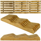 Heim Concept - Bloc de rangement pour couteaux à tiroir en bambou de qualité supérieure - jusqu'à 16 couteaux-Bloc à couteaux