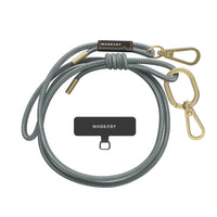 SwitchEasy MagEasy Strap Card with Detachable Neckstrap and Phone Lanyard - 6mm Strap - Misty Blue-No need to compromise between form and function