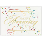 JAM Paper Blank Anniversary Cards Set, Anniversary Squares, 25/Pack (526XA4241WB)-Anniversary Cards with Squares and Swirls theme