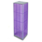 Azar Displays 60" x 16" 4-Sided Pegboard Spinner Floor Display, Purple (700405-PUR)-Square tower spinner