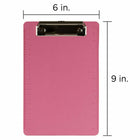 JAM Paper Small Plastic Memo Clipboard - 6" W x 9" H - Pink - 12 Pack-Our clipboards feature a durable metal clip for securing papers that has a sturdy long-lasting spring.
