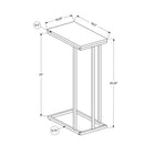 Monarch Specialties 3468 Accent Table - 25"H /White/White Metal-Solid white metal base delivers optimal stability