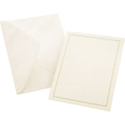 Gartner Studios All Purpose Cards & Envelopes, 4-1/4" x 5-1/2", Pearl Ivory, 50 Pack-Pearl Foil Border leaves plenty of room to customize your message