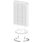 Azar Displays 22" x 13.5" 2-Sided Pegboard Counter Unit, White Solid (700513-WHT)-Sits on 12" revolving base