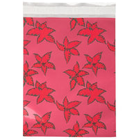 JAM Paper Foil Envelopes with Peal and Seal Closure, 9" x 12", Red with Holly, 100 Pack-Red with holly