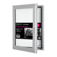 Seco Locking Poster Case - 11" x 17" - Silver-Poster Frame