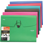 Five Star 13 Pocket Expanding File, Elastic Closure, Assorted Colours-Sturdy polypropylene construction stands up to daily use