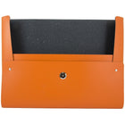 JAM Paper Italian Leather Portfolio With Snap Closure, 10.5 x 13 x 0.75, Orange, Sold Individually (2233320841)-Material: Leather