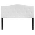 Flash Furniture Cambridge Tufted Upholstered Full Size Headboard - White Fabric-Contemporary Style