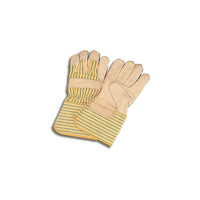 Zenith Safety Standard Quality Fitters Gloves, Large, Grain Cowhide Palm, Cotton Inner Lining, 24 Pack-Cuff Material: Rubberized