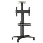 North Bayou AVF1500B Mobile TV Cart with Adjustable Shelf for 32" to 65" TV - Black-Dimensions: 31.8" x 22.5" x 68" (80.8 x 57.2 x 172.7 cm)