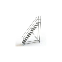 Tri-Arc Safety Slope Rolling Ladder, 13 Step, 130" x 124", Serrated (KDEC113242)-Frame Material: Steel
