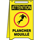 Accuform Signs Plancher Mouille Fold-Ups Sign, French With Pictogram - 2 Pack-Display Type Upright