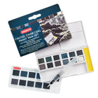 Derwent 12-Colour Paint Pan Set - Tinted Charcoal (2305872)-Ideal as a complementary set to our Inktense and Metallic paint sets to create an array of effects