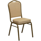 Chaise banquet empilable HERCULES à dossier couronne, siège de 2,5 po, doré, tissu beige, 4/bte (FDC01AGH20124E)-Capacité de poids de 500 lb