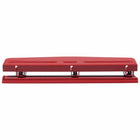 JAM Paper Metal 3 Hole Punch - Red - 10 Sheet Capacity-The scraps from punching holes will be trapped in the handy tray on the bottom, ensuring there will be no more mess on your desk