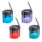 Staedtler Premium-Quality Plastic Sharpener with Oval Receptacle - 2 Holes - Assorted Colours - 1 Pack-Heavy Duty