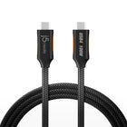 j5Create JUCX27L12 USB4 40Gbps Full-Featured USB-C Coaxial Cable - Black/Orange-8K ULTRA HD