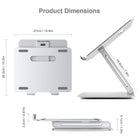 ShoppingAll Adjustable Ergonomic Laptop Stand Riser for Laptops Up to 17"-The stand fits most laptops up to 17" and has extensive weight capacity of 17.6lbs / 8kg