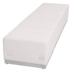 Flash Furniture HERCULES Alon Series Melrose LeatherSoft Reception Configuration - 4 Pieces, White-Modernize Your Business Office or Entry Way
