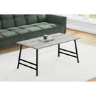 Monarch Specialties 3791 Coffee Table - 40"L/Grey/Black Metal-THOUGHTFUL DETAILS - Clean lines and a thoughtful design make this coffee table ideal for small spaces.
