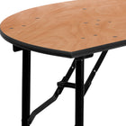 Flash Furniture 48" Half-Round Wood Folding Banquet Table-4' Folding Table