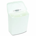 HOSPECO Sanidisposal Container, White, 8 7/8" W x 10 5/8" H x 4 5/8' D-Dimensions:  10.625" x 8.875" x 4.625"