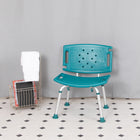 Flash Furniture HERCULES Series Adjustable Teal Bath & Shower Chair with Extra Large Back-Sanitize with water based cleaner