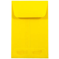 JAM Paper #1 Coin Envelopes, 2.25 x 3.5, Brite Hue Yellow Recycled, 500 Pack-Coin Envelopes