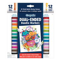 Crayola Dual-Ended Doodle Markers - 12 Pack-Versatile markers: great for writing, lettering, sketching, drawing, and adult colouring