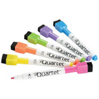 Quartet ReWritables Dry-Erase Mini Markers - Assorted Screamers Colours - 6 Pack-Cap mounted eraser - quick corrections are a snap