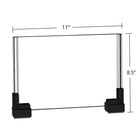 Azar Two-Sided Large Acrylic Sign Holder With Magnetic Boots, 11" x 8.5", 2 Pack (109904)-Clear Acrylic