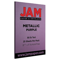 JAM Paper Metallic 80lb Paper, 8.5 x 11, Purple Stardream Metallic, 100 Sheets Pack-8.5in x 11in