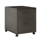 Sunjoy Portland File Cabinet - 22" W x 18.1" D x 22.4" H - Antiqued Finish-Vintage industrial design elements