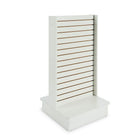 Can-Bramar Econoline Double Side Slatwall Merchandiser, 25-1/2"x24"x54", White-Double-Side Slatwall Display