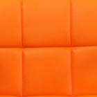 Flash Furniture Contemporary Quilted Vinyl Adjustable Height Barstools with Arms & Chrome Base - Orange - 2 Pack-Footrest