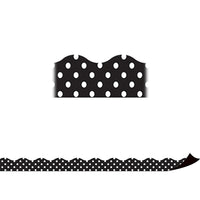 Teacher Created Resources Polka Dots Magnetic Borders, Black, 36 Pack-Create fresh looks for bulletin boards, windows, walls, and class projects with borders and trimmers