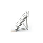Tri-Arc Safety Slope Rolling Ladder, 11 Step, 110" x 107", Serrated (KDEC111242)-Frame Material: Steel