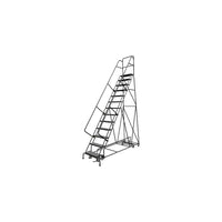 Tri-Arc Manufacturing All Directional Rolling Ladder, No. of Steps: 13, Platform Height: 130" (KDED113246)-No. of Steps: 13