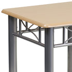 Flash Furniture Natural Laminate End Table with Silver Steel Frame-.75'' Thick Natural Laminate Top